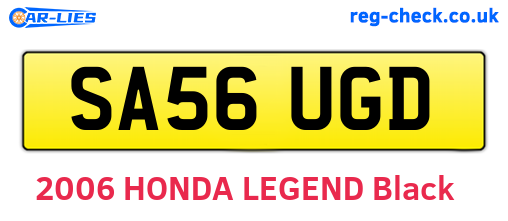 SA56UGD are the vehicle registration plates.