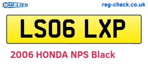 LS06LXP are the vehicle registration plates.