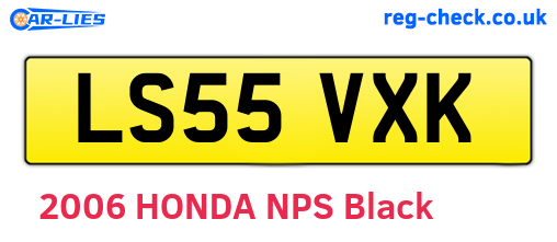 LS55VXK are the vehicle registration plates.
