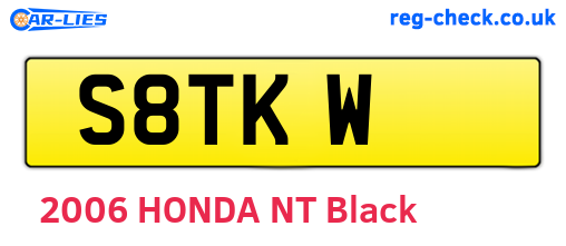 S8TKW are the vehicle registration plates.