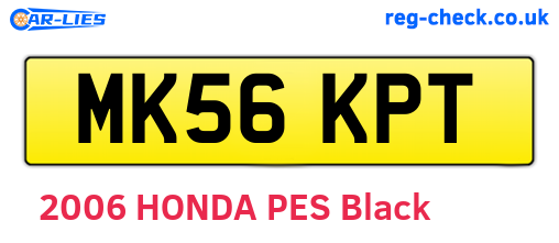 MK56KPT are the vehicle registration plates.