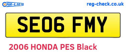 SE06FMY are the vehicle registration plates.