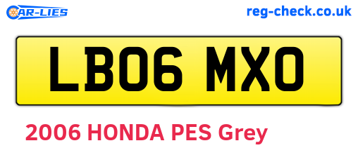 LB06MXO are the vehicle registration plates.