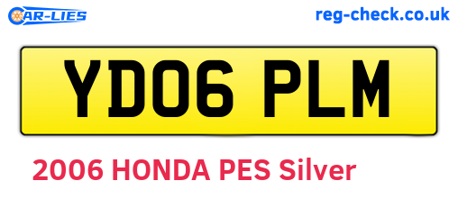 YD06PLM are the vehicle registration plates.
