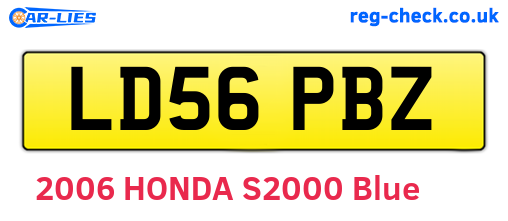 LD56PBZ are the vehicle registration plates.