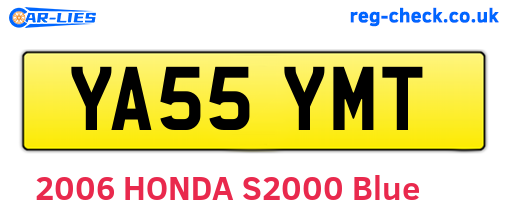 YA55YMT are the vehicle registration plates.