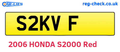 S2KVF are the vehicle registration plates.
