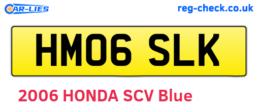 HM06SLK are the vehicle registration plates.