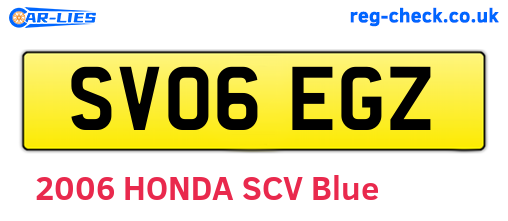 SV06EGZ are the vehicle registration plates.
