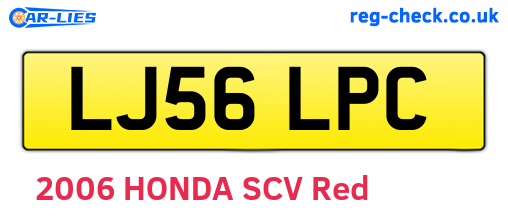 LJ56LPC are the vehicle registration plates.