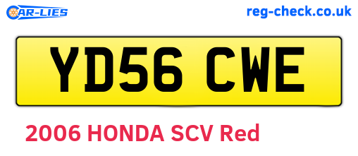 YD56CWE are the vehicle registration plates.