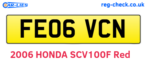 FE06VCN are the vehicle registration plates.