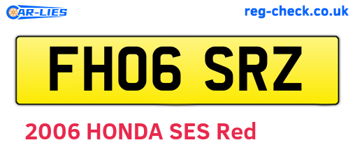 FH06SRZ are the vehicle registration plates.