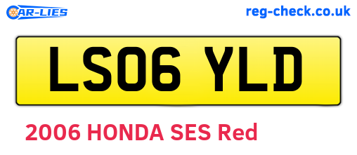 LS06YLD are the vehicle registration plates.