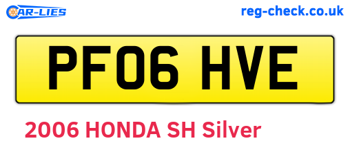 PF06HVE are the vehicle registration plates.