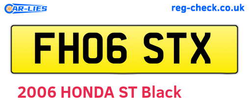 FH06STX are the vehicle registration plates.