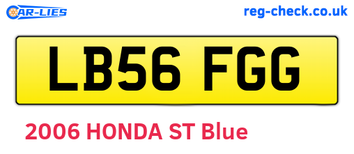 LB56FGG are the vehicle registration plates.