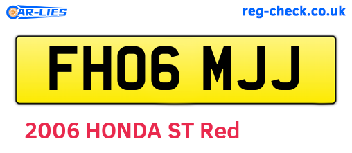 FH06MJJ are the vehicle registration plates.