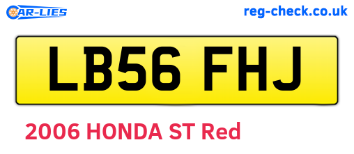 LB56FHJ are the vehicle registration plates.