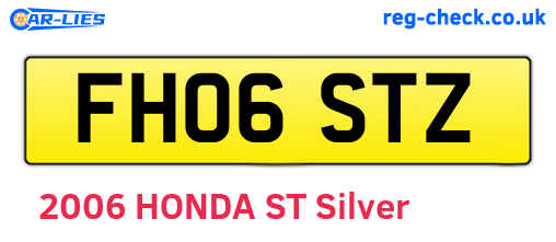 FH06STZ are the vehicle registration plates.