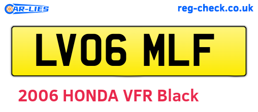 LV06MLF are the vehicle registration plates.