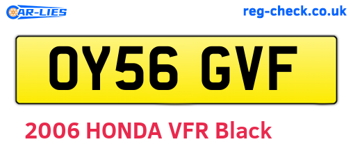 OY56GVF are the vehicle registration plates.