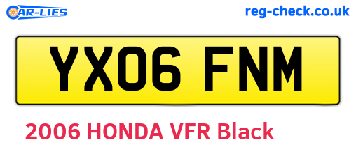 YX06FNM are the vehicle registration plates.