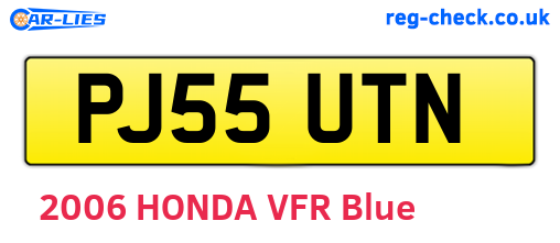 PJ55UTN are the vehicle registration plates.