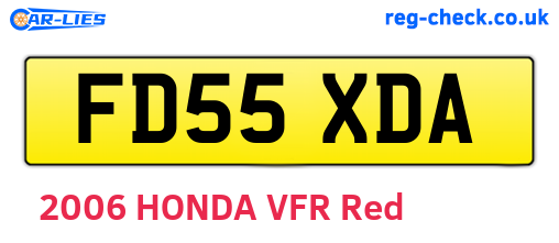 FD55XDA are the vehicle registration plates.