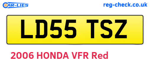 LD55TSZ are the vehicle registration plates.