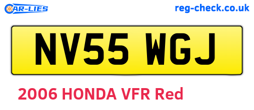 NV55WGJ are the vehicle registration plates.