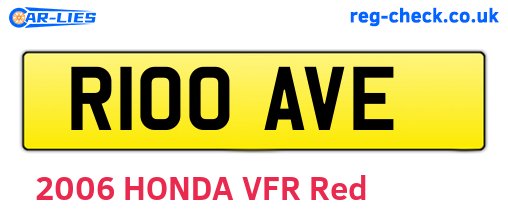 R100AVE are the vehicle registration plates.