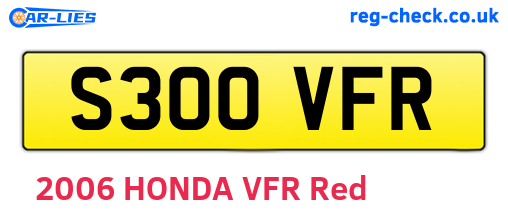 S300VFR are the vehicle registration plates.