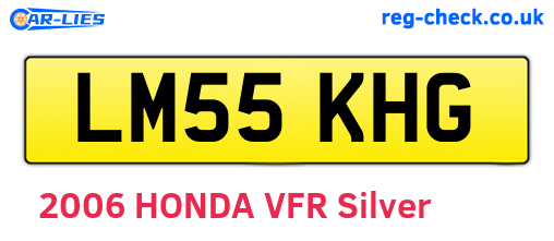 LM55KHG are the vehicle registration plates.