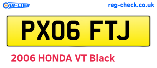 PX06FTJ are the vehicle registration plates.