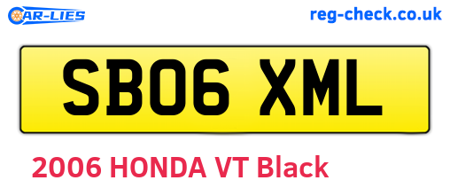 SB06XML are the vehicle registration plates.