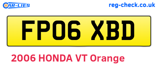 FP06XBD are the vehicle registration plates.