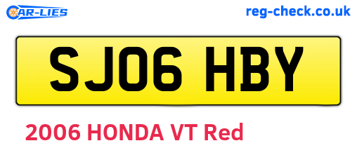SJ06HBY are the vehicle registration plates.