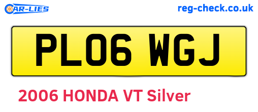 PL06WGJ are the vehicle registration plates.