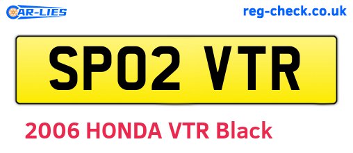 SP02VTR are the vehicle registration plates.