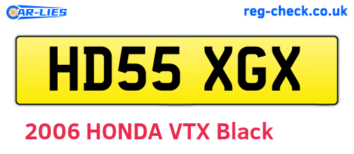 HD55XGX are the vehicle registration plates.