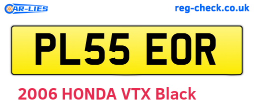 PL55EOR are the vehicle registration plates.
