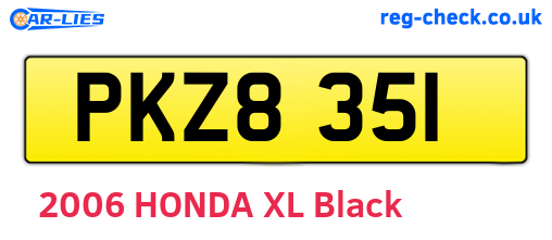 PKZ8351 are the vehicle registration plates.