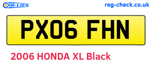 PX06FHN are the vehicle registration plates.