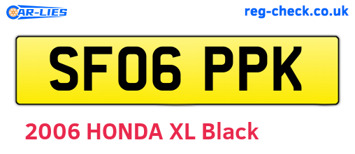 SF06PPK are the vehicle registration plates.