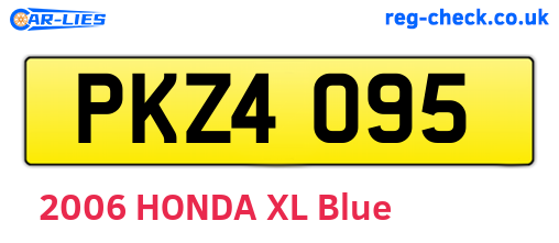 PKZ4095 are the vehicle registration plates.