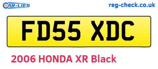 FD55XDC are the vehicle registration plates.