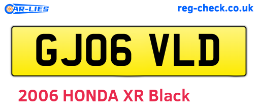 GJ06VLD are the vehicle registration plates.