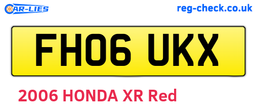 FH06UKX are the vehicle registration plates.