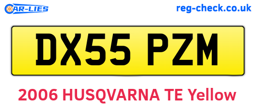 DX55PZM are the vehicle registration plates.